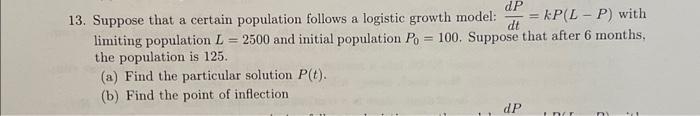 Solved 13. Suppose that a certain population follows a | Chegg.com