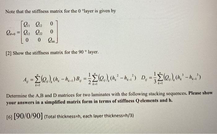 Note that the stiffness matrix for the 0 Player is | Chegg.com