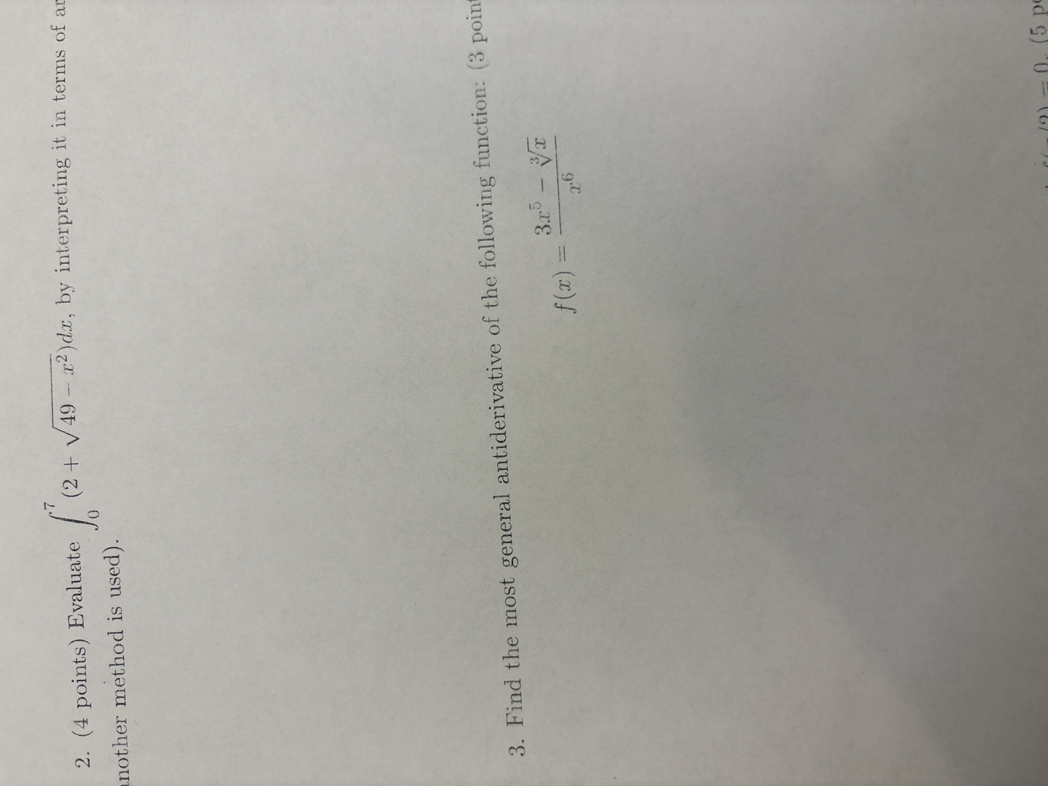 Solved Find the most general antiderivative of the following | Chegg.com