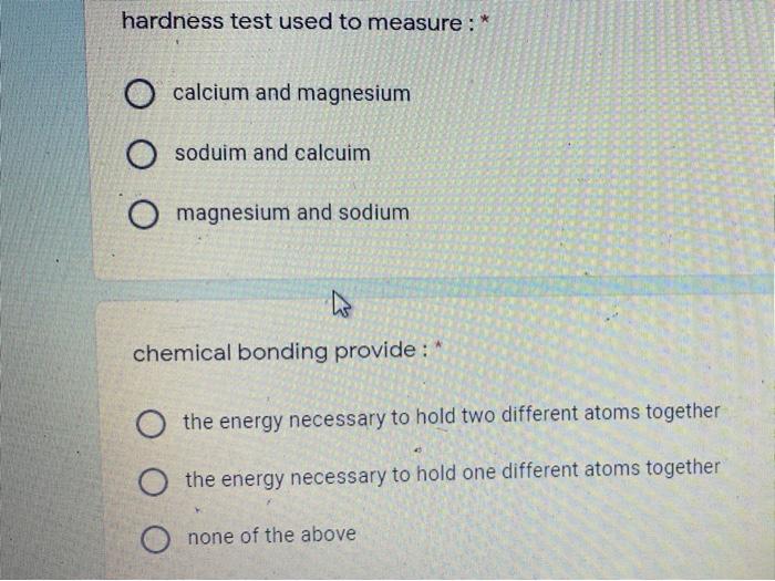 Solved hardness test used to measure : * O calcium and | Chegg.com