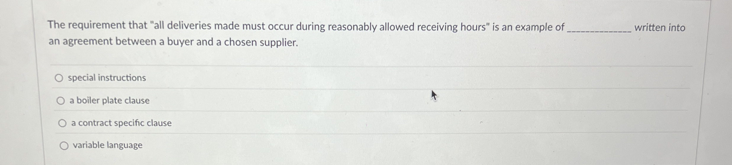 Solved The requirement that "all deliveries made must occur