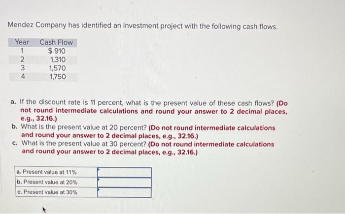 solved-mendez-company-has-identified-an-investment-project-chegg