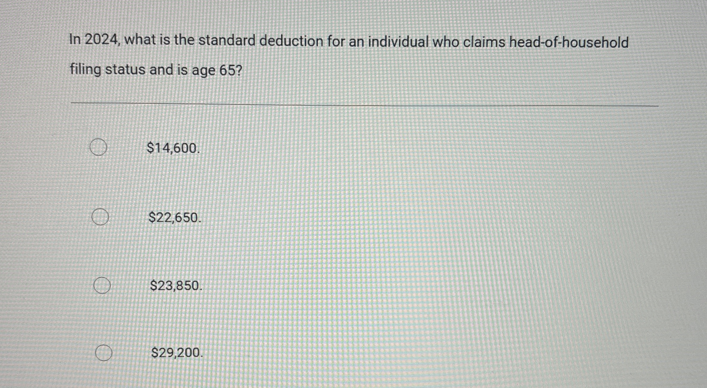 Solved In 2024, ﻿what is the standard deduction for an