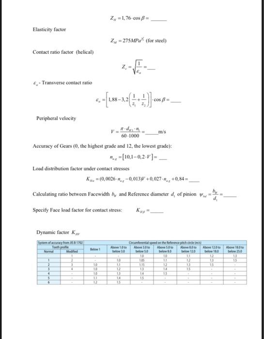3. Calculation for Gear strength The pinion pitch