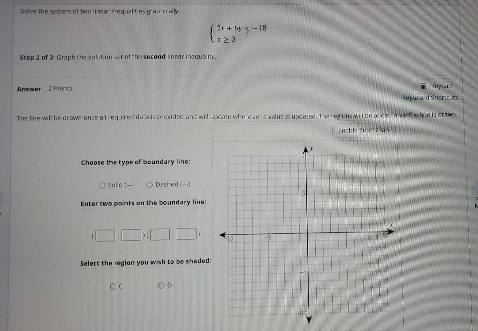 Solved Solve The System Of Two Linear Inequalities | Chegg.com