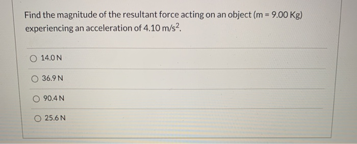 Solved Find The Magnitude Of The Resultant Force Acting On | Chegg.com