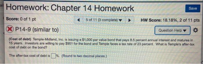 Solved Homework: Chapter 14 Homework Save Score: 0 of 1 pt 5 | Chegg.com