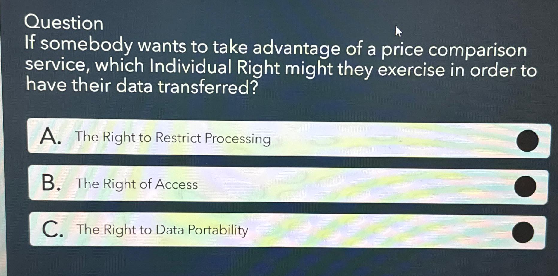 Solved QuestionIf somebody wants to take advantage of a | Chegg.com