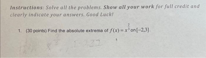 Solved Instructions: Solve all the problems. Show all your | Chegg.com