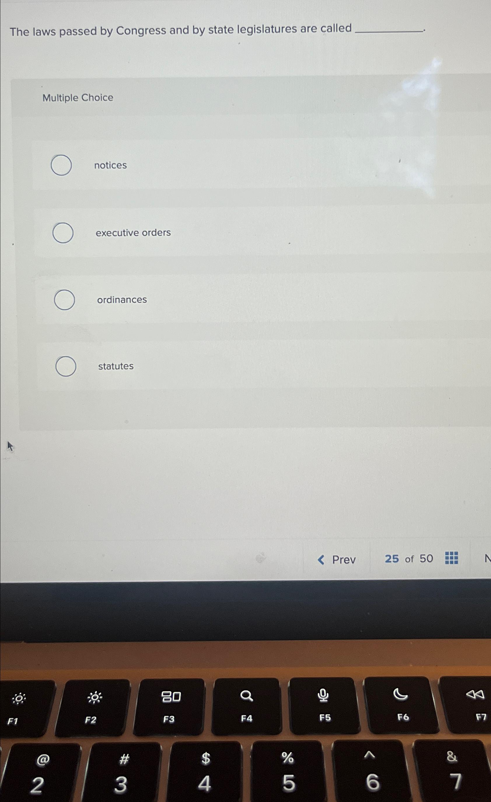 Solved The laws passed by Congress and by state legislatures