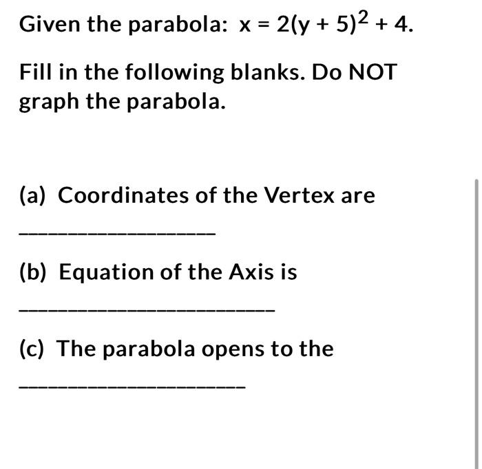 Solved For each of the given equations, find the values of A | Chegg.com