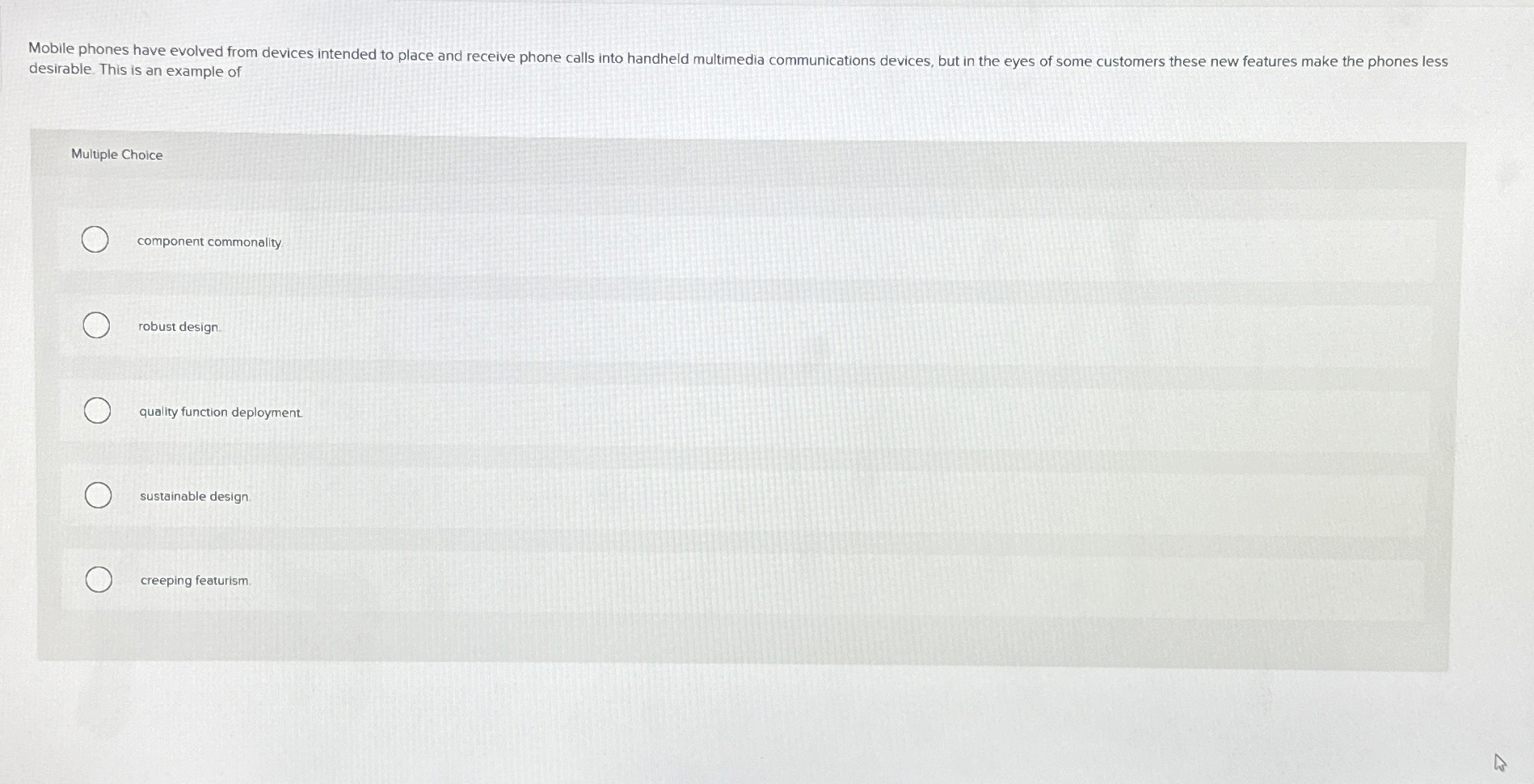 Solved desirable. This is an example ofMultiple | Chegg.com