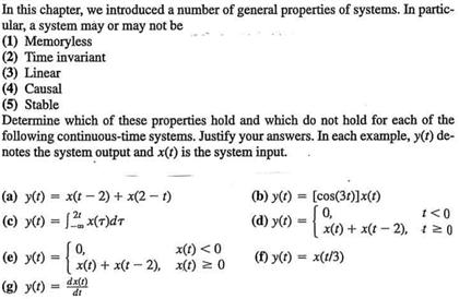 Solved In This Chapter, We Introduced A Number Of General | Chegg.com