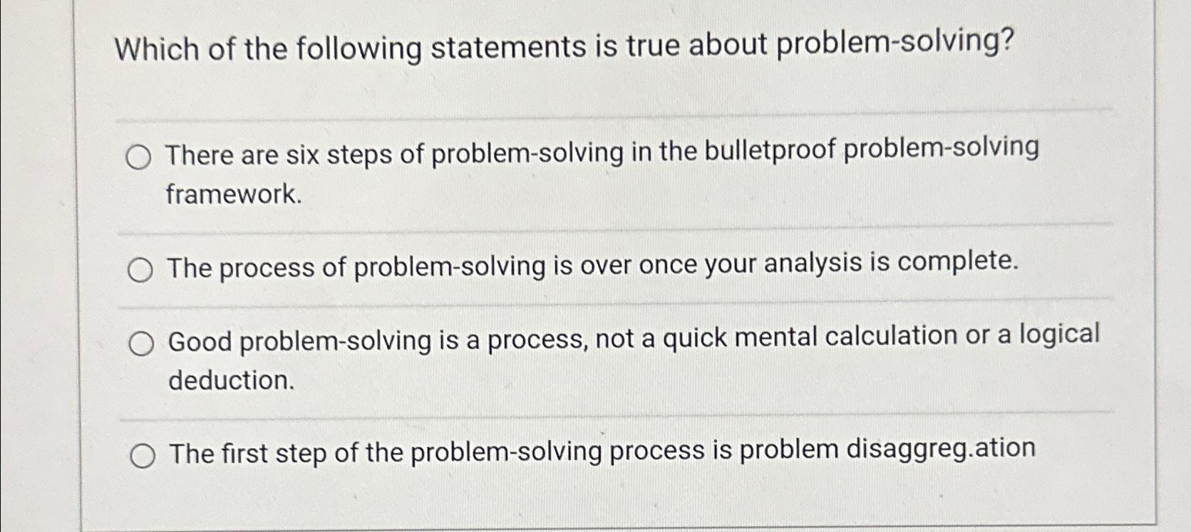 Solved Which of the following statements is true about | Chegg.com