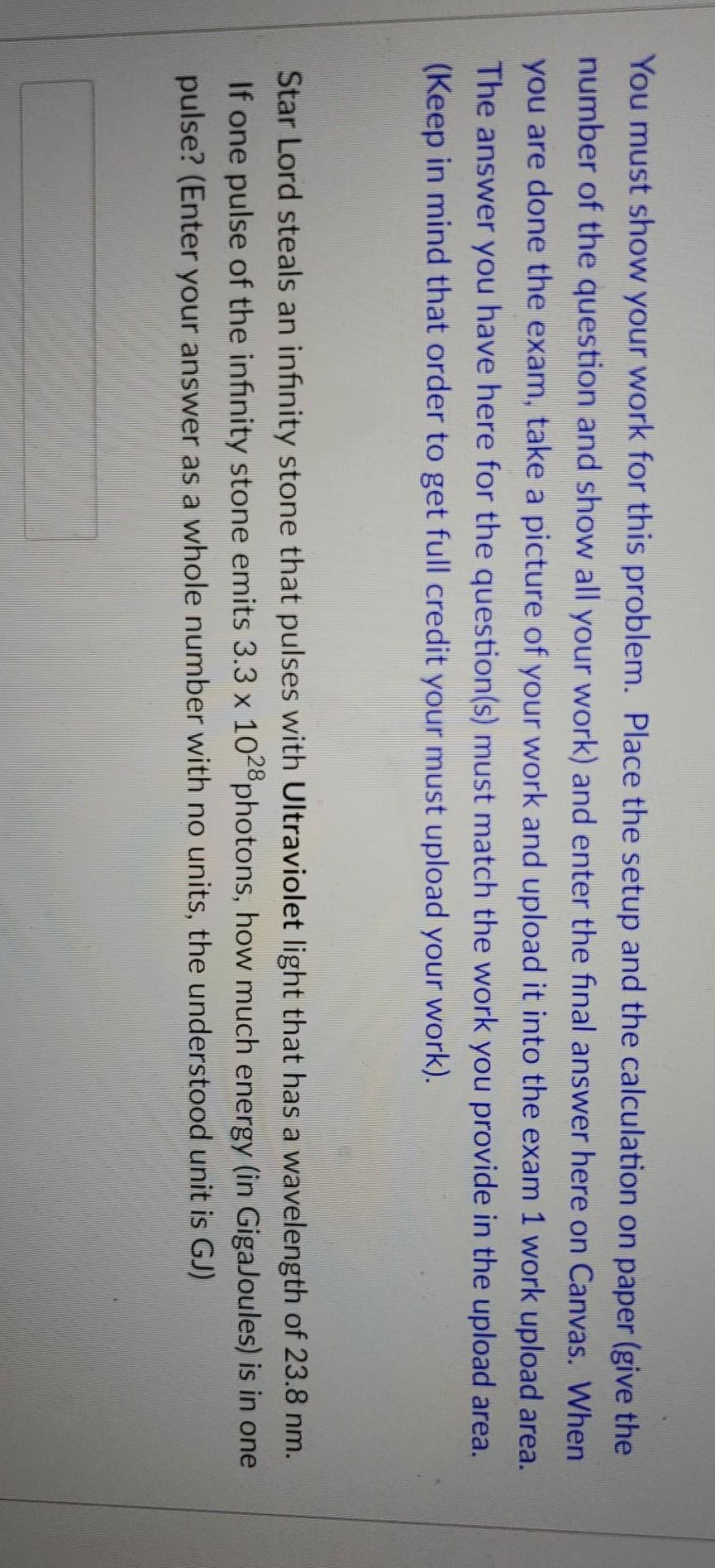 Solved You must show your work for this problem. Place the | Chegg.com