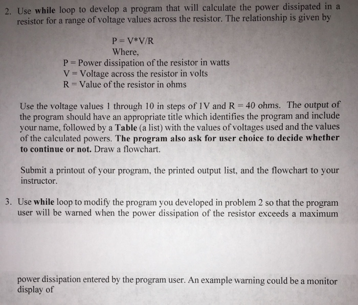 Solved 2. Use while loop to develop a program that will | Chegg.com
