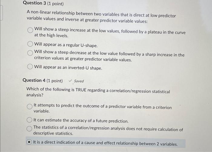 Solved In a study that examined the relationship between the | Chegg.com