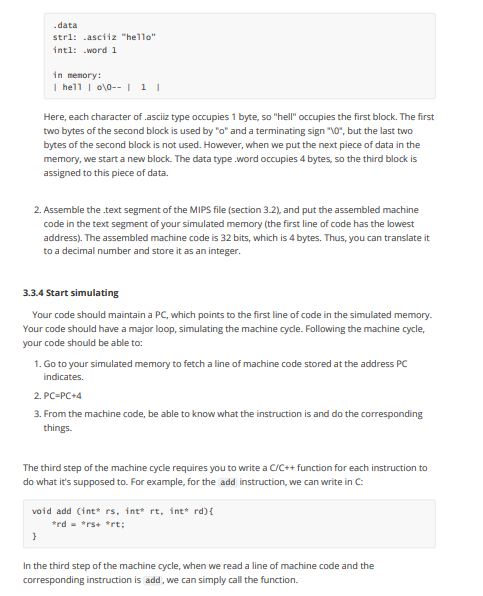 Solved 3.3 Simulator 3.3.1 Overview This is the major part | Chegg.com