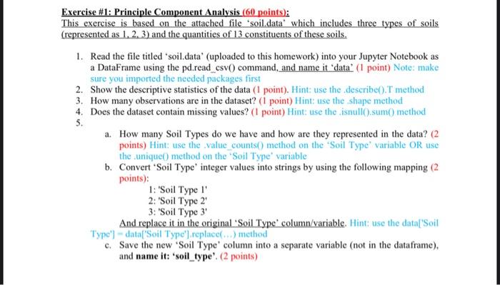 Exercises Prinsiple Component Analysis This concise | Chegg.com