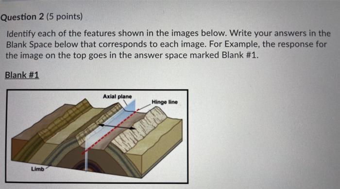 Solved Question 2 (5 points) Identify each of the features | Chegg.com