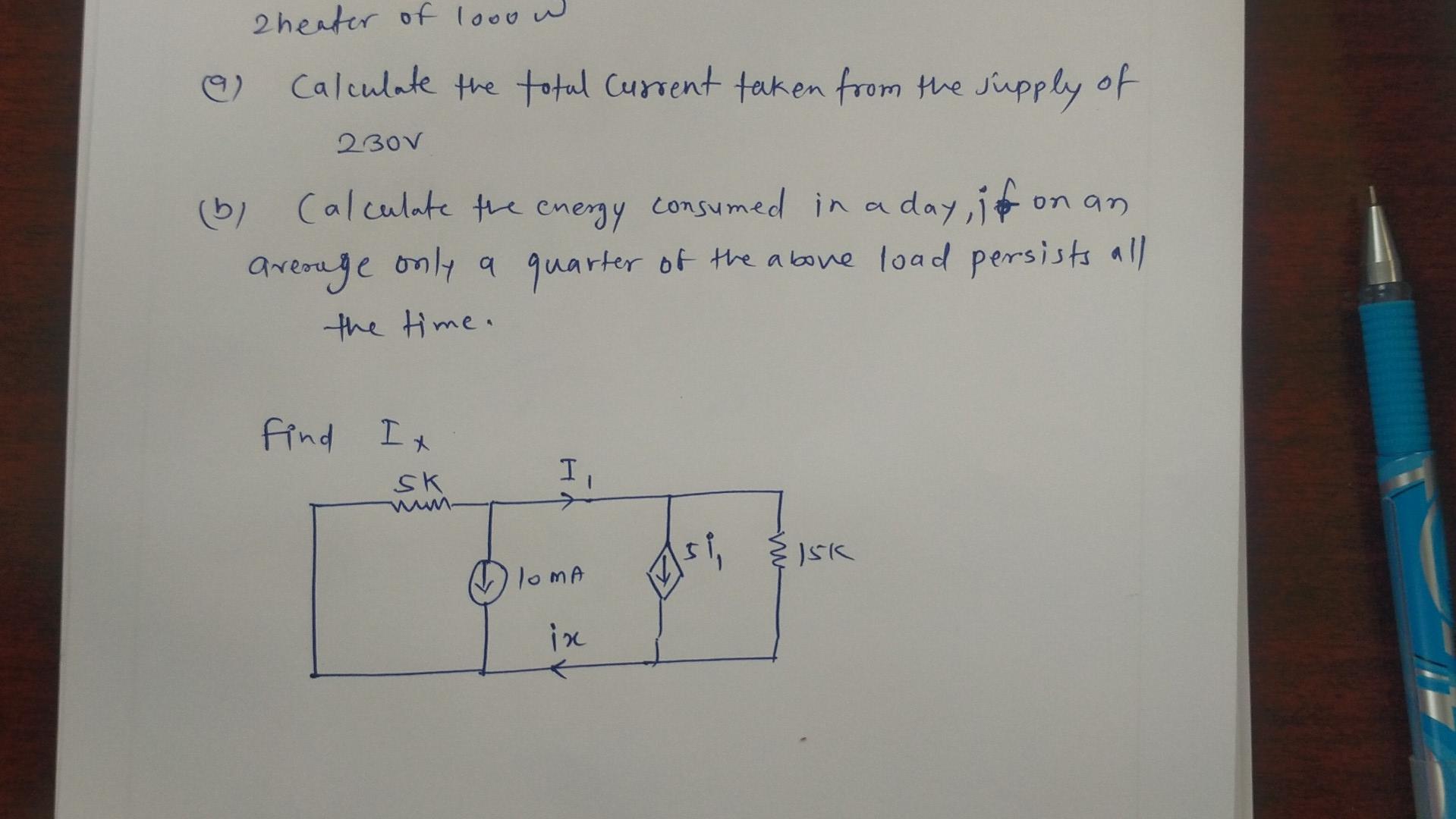 Solved (a) Calculate The Total Current Taken From The Supply | Chegg.com