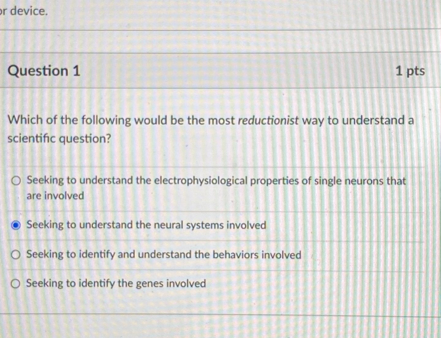 Solved device.Question 11ptsWhich of the following would be | Chegg.com