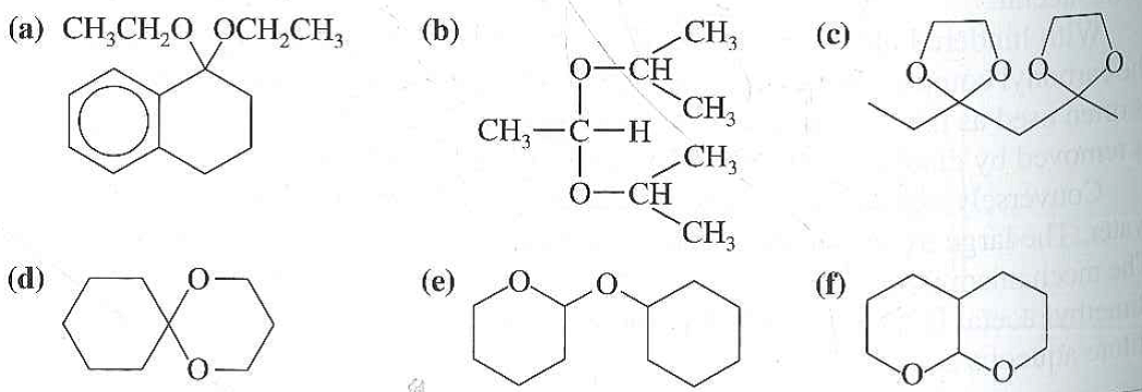 Solved: Show what alcohols and carbonyl compounds give the foll ...