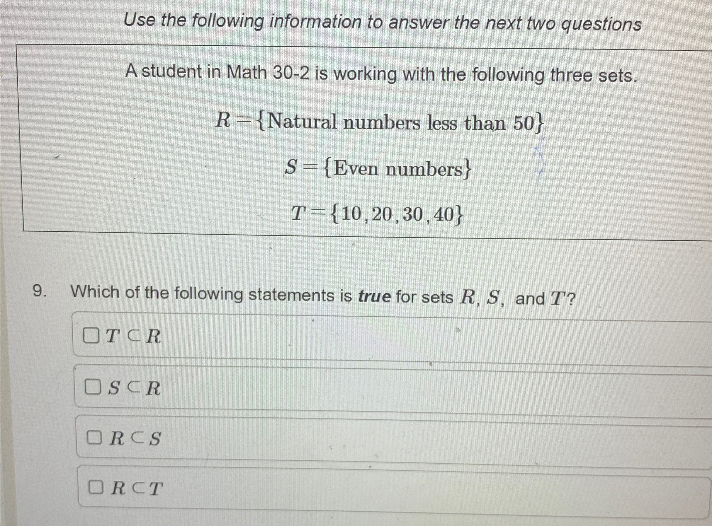 Solved Use the following information to answer the next two | Chegg.com