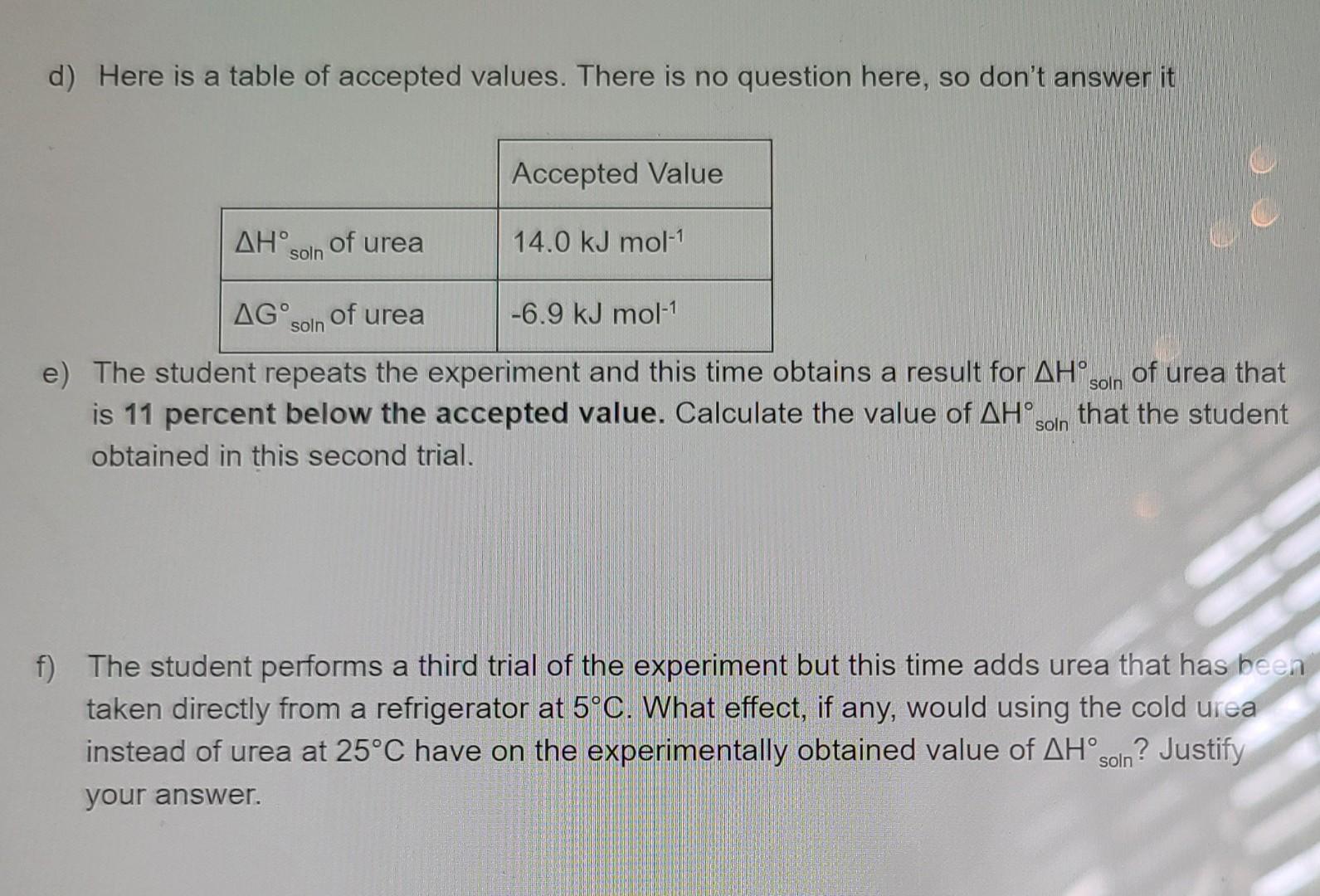Solved A student performs an experiment to determine the | Chegg.com