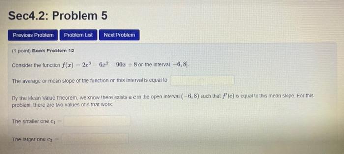 Solved Sec4.2: Problem 5 Previous Problem Problem List Next | Chegg.com