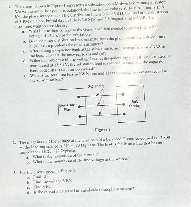 Solved 1. The circuit shown in Figure 1 represents a | Chegg.com