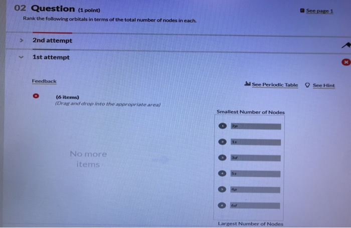 Solved See page 1 02 Question (1 point) Rank the following | Chegg.com