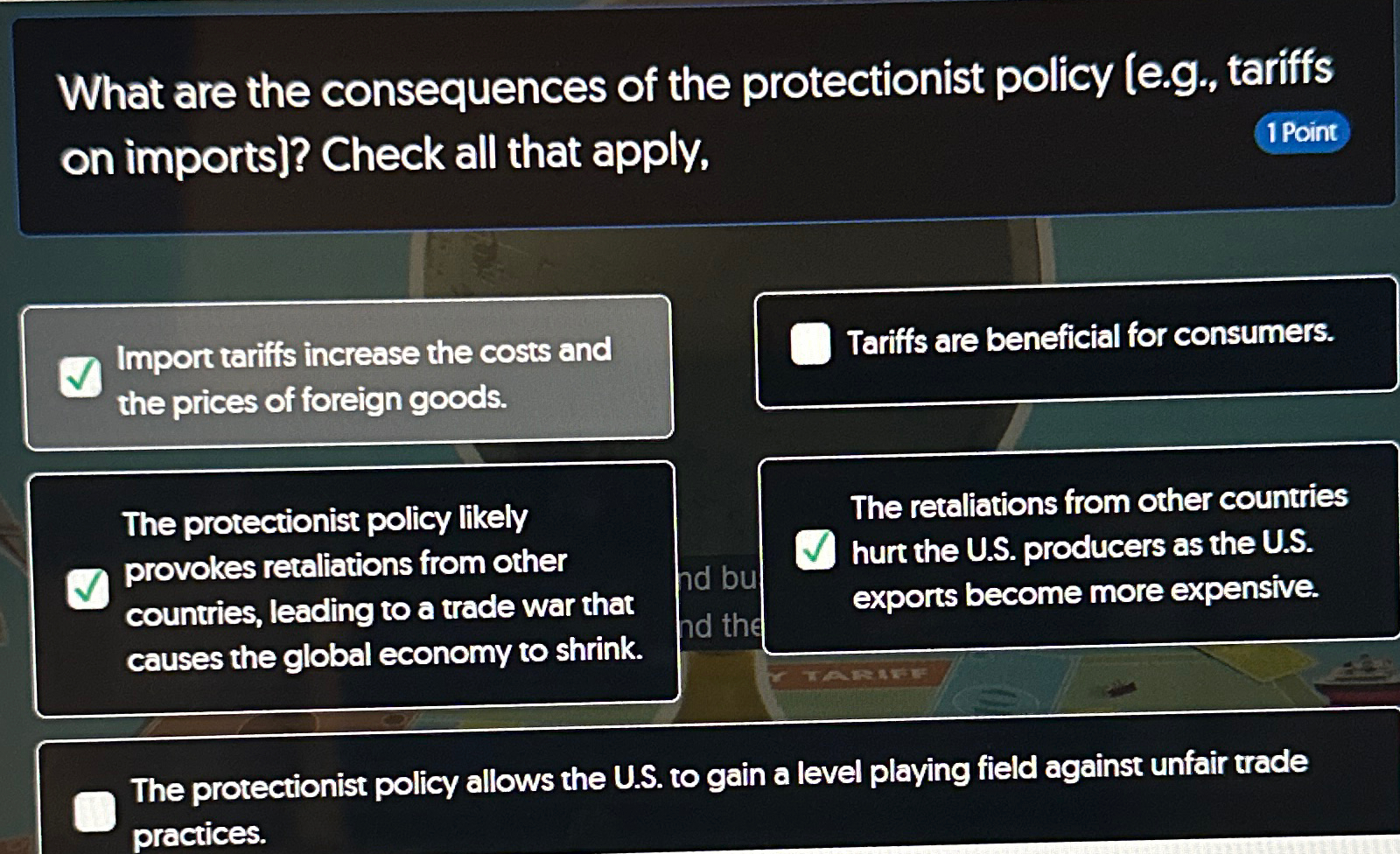 Solved What are the consequences of the protectionist policy | Chegg.com