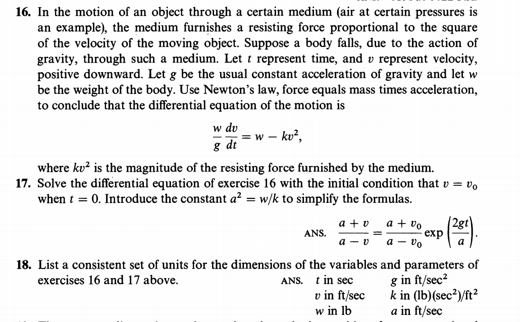 Medium Physics Examples Solved In the motion of an object through a certain medium | Chegg.com