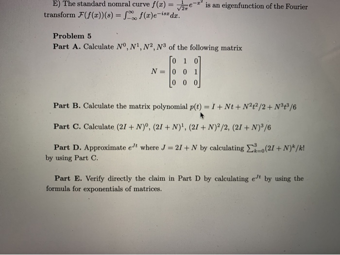 Solved E The Standard Nomral Curve F X Vrea Is An Eig Chegg Com