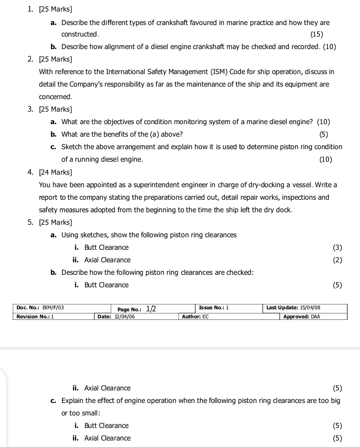 Solved 1. [25 Marks) a. Describe the different types of