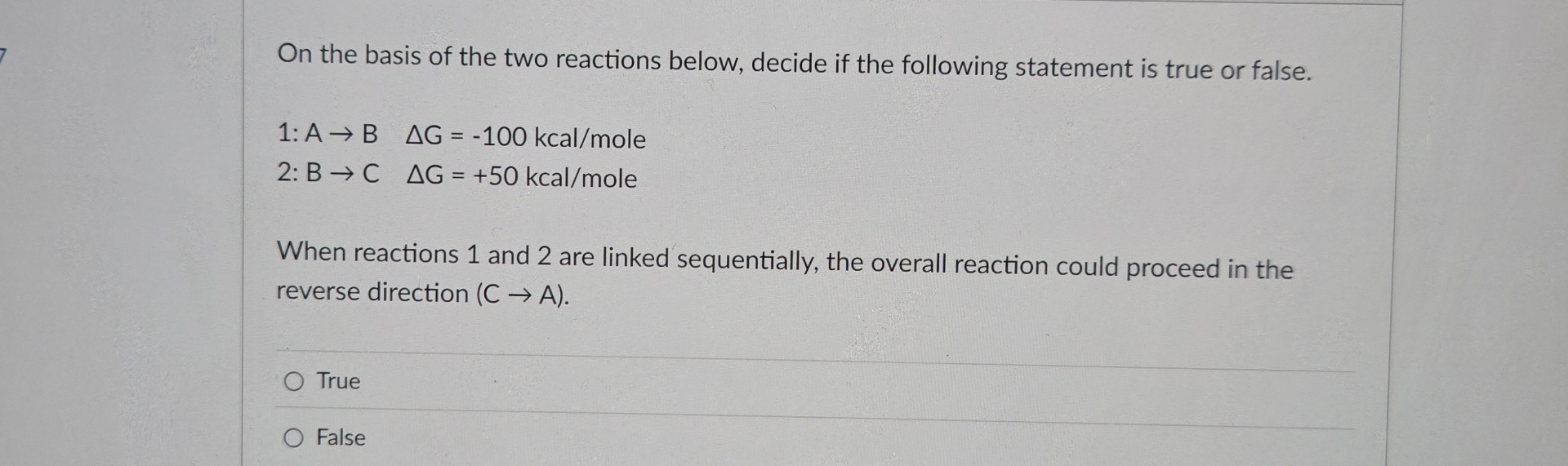 Solved On the basis of the two reactions below, decide if | Chegg.com
