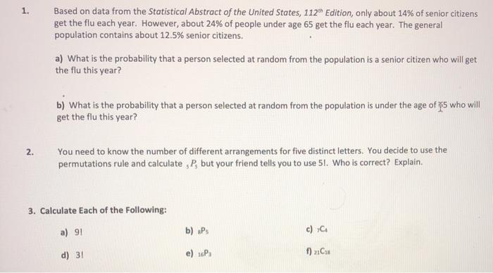 Solved 1. Based on data from the Statistical Abstract of the 