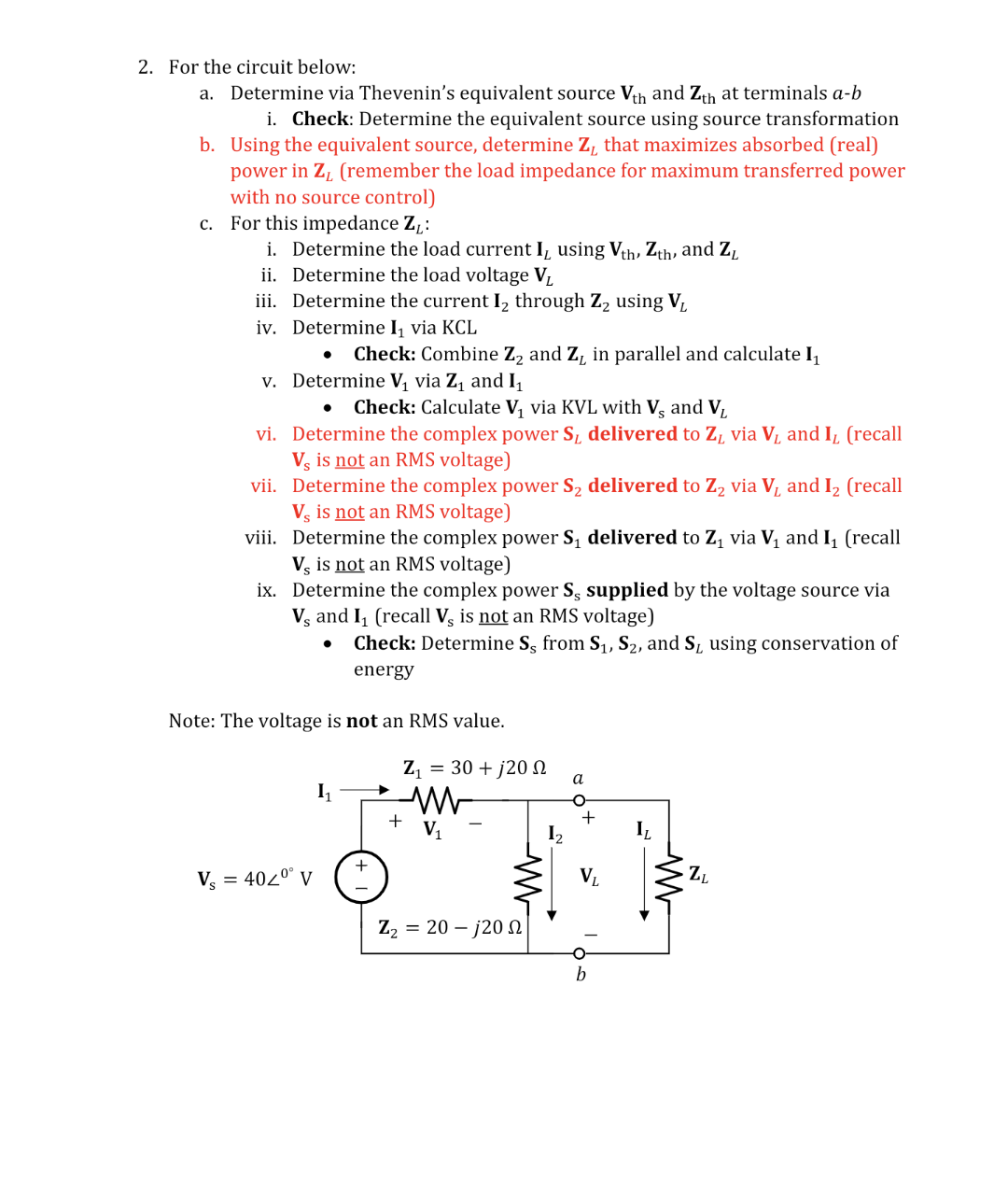 Solved 2. For the circuit below: a. Determine via Thevenin's | Chegg.com