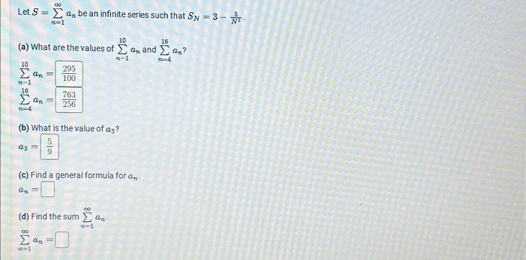 INFINITE SERIES SUM 1 N N 1 visual data 4