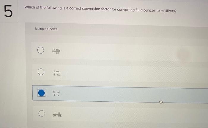 Ml oz clearance conversion fluid