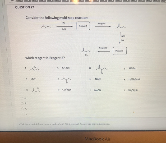 Solved 30 UJUD QUESTION 27 Consider the following multi-step | Chegg.com