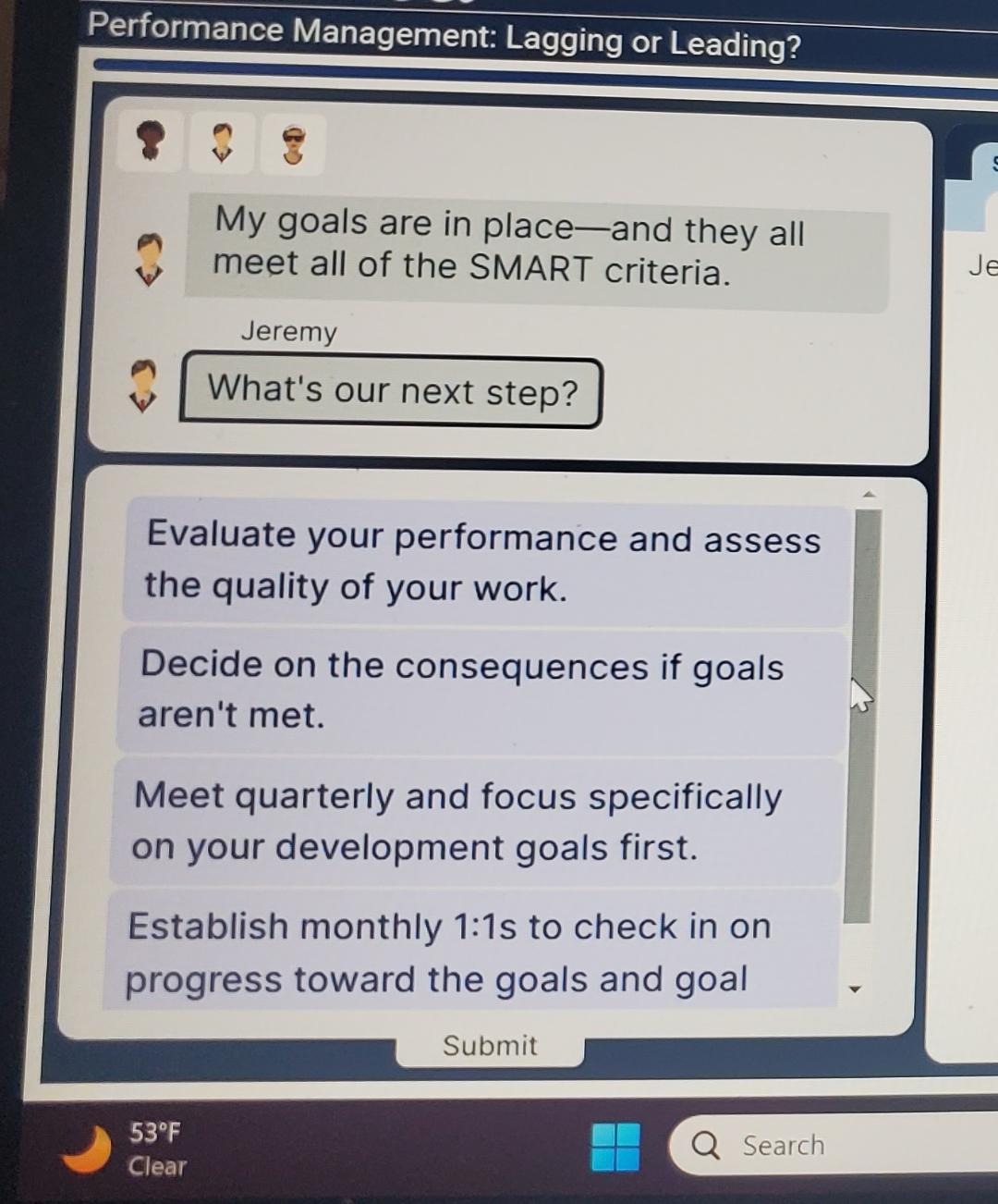 Solved Performance Management: Lagging or Leading?My goals | Chegg.com