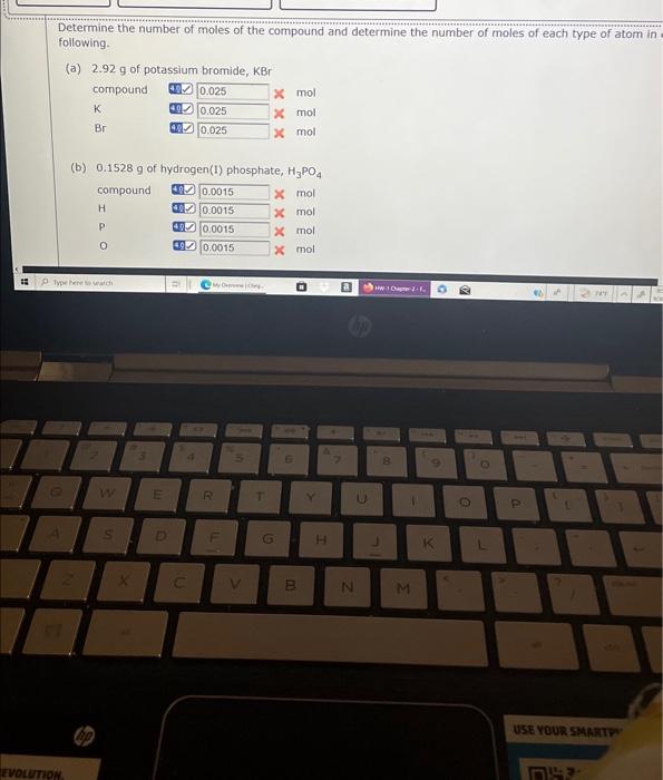 how to find number of moles of compound