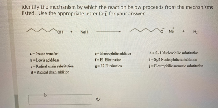 Solved Identify the mechanism by which the reaction below | Chegg.com