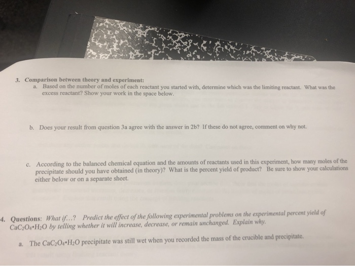 Solved CHEM 2115 Limiting Reagent Lab Report 6 Chem I Lab