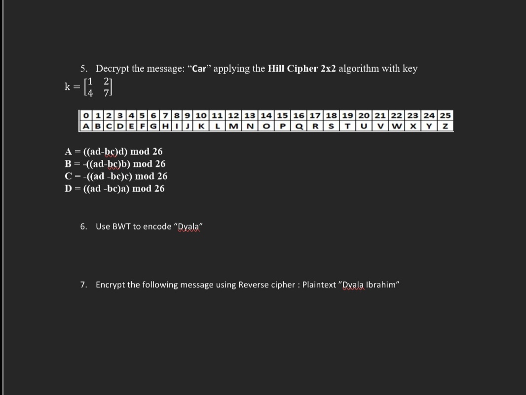 Solved Decrypt the message: 