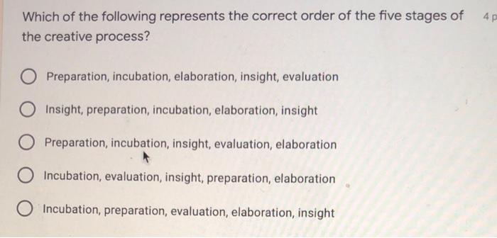 Solved 4P Which of the following represents the correct | Chegg.com