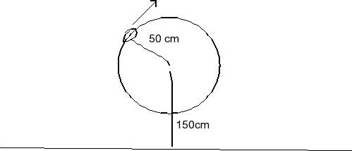 Solved A 60 g ball is tied to the end of a 50 cm-long string | Chegg.com