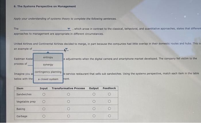 Solved Apply your understanding of systems theory to | Chegg.com
